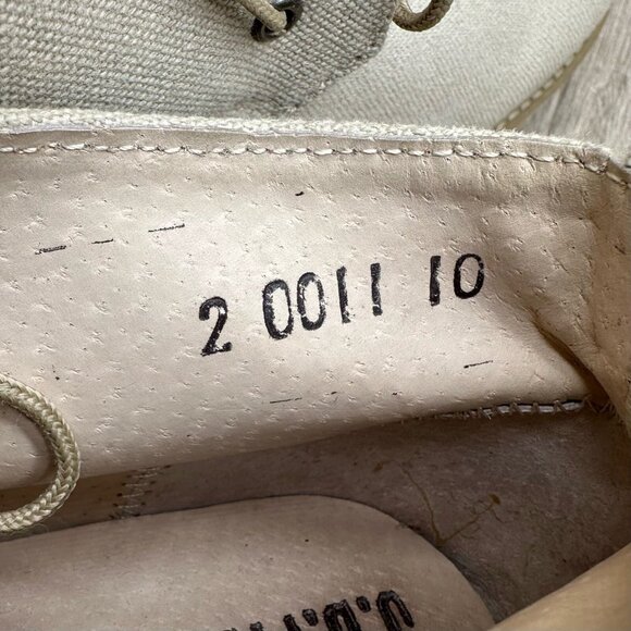 J.D. Fisk Boots Mens Size 10 Henri Desert Lace-Up Ankle Canvas Beige - Picture 12 of 12